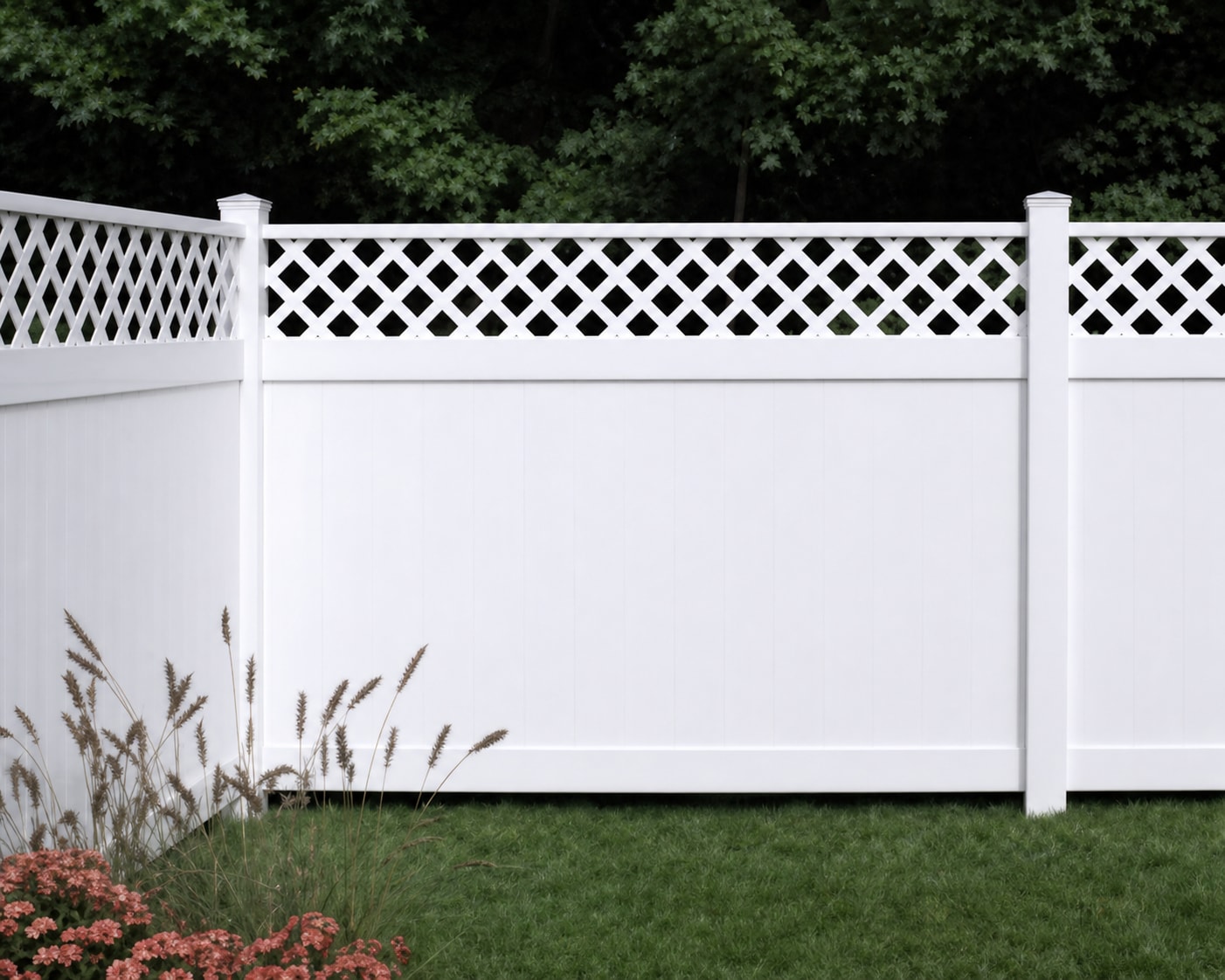 Vinyl privacy fence installation
